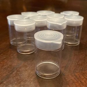 50 Storage vials plastic crafts beads hobby